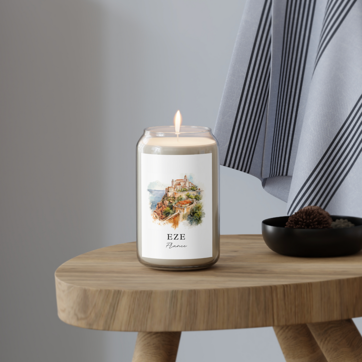 Èze, France Scented Soy Candle | French Riviera Travel Candle | Côte d’Azur Home Fragrance