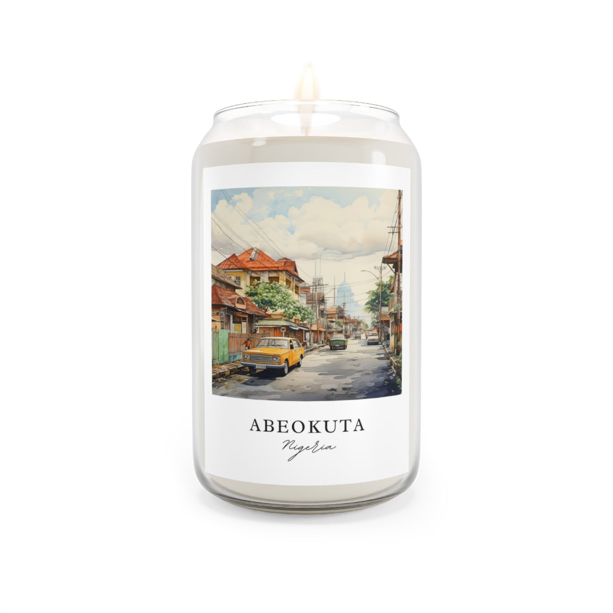 Abeokuta, Nigeria scented soy candle