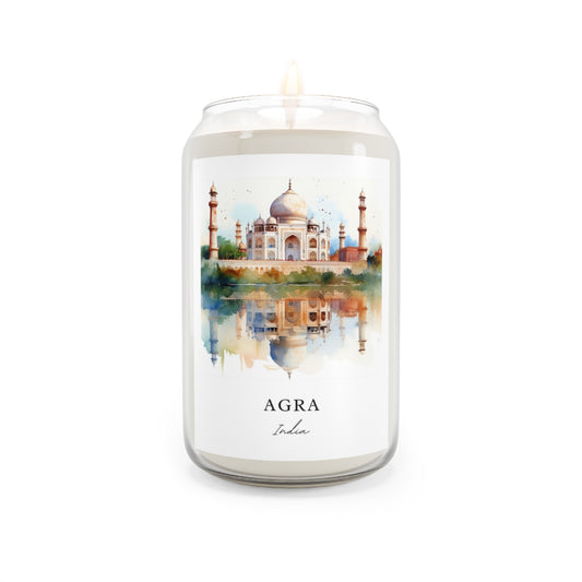 Agra, India scented soy candle