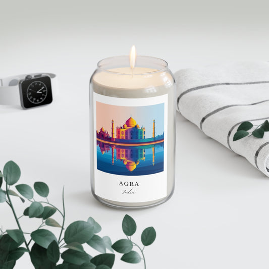 Agra, India scented soy candle