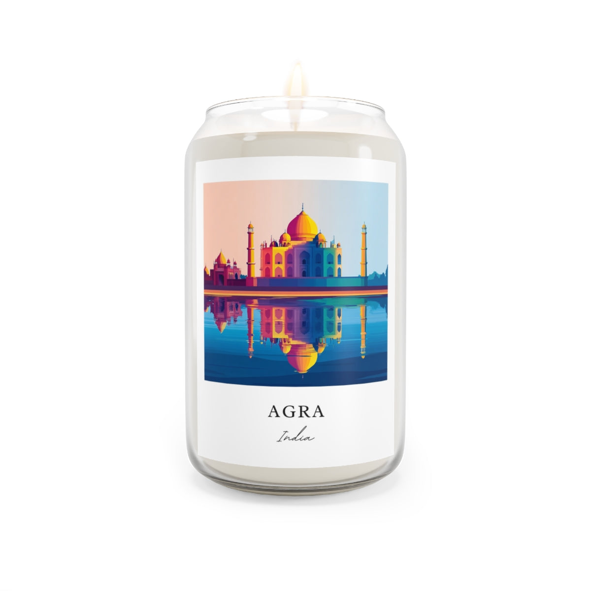 Agra, India scented soy candle