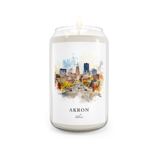 Akron, Ohio scented soy candle