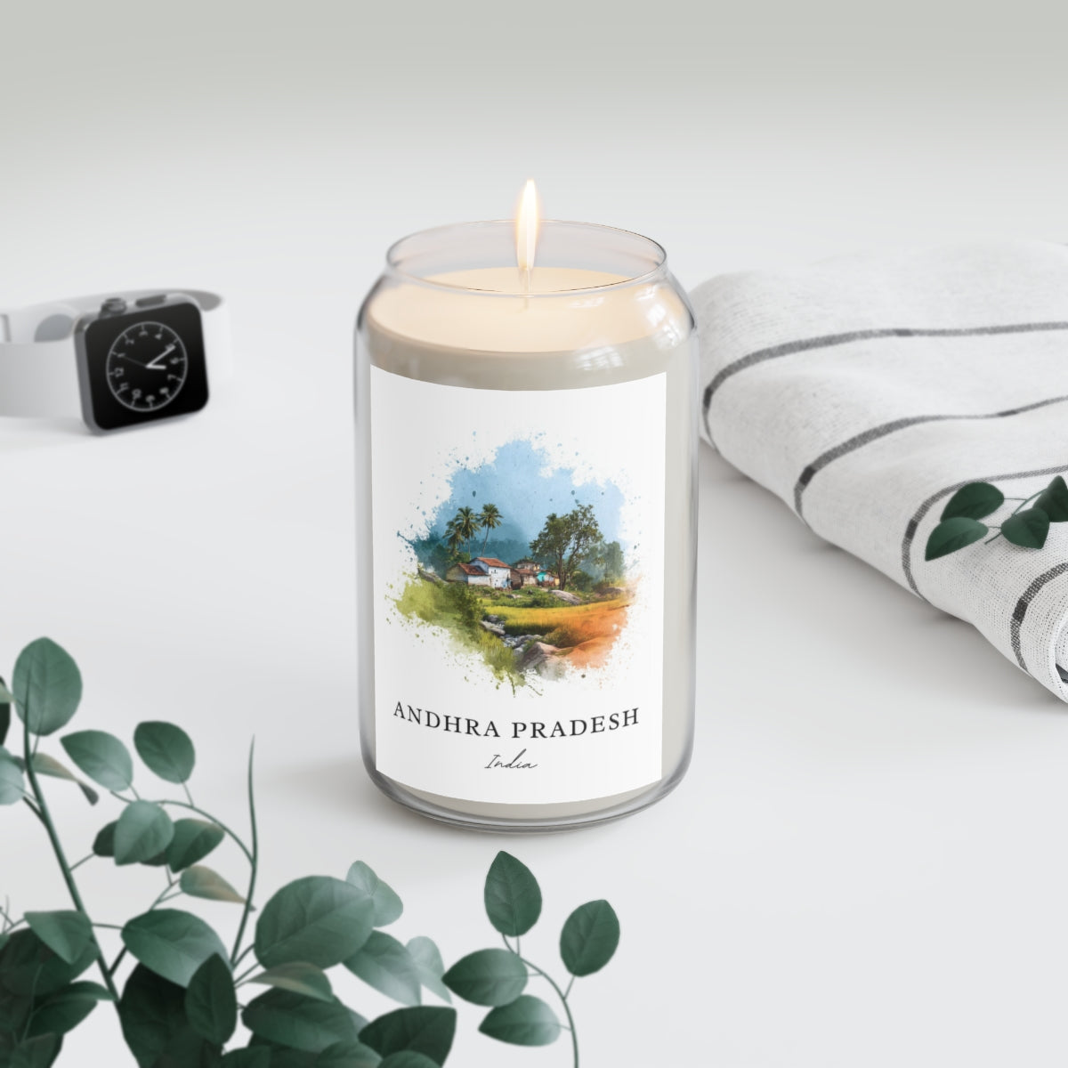 Andhra Pradesh, India scented soy candle