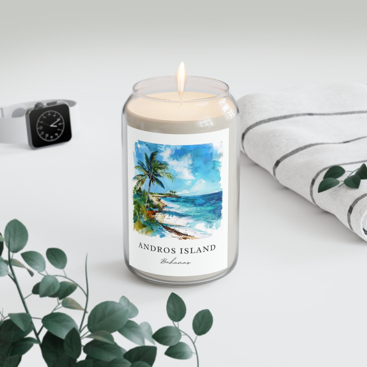 Andros Island, Bahamas scented soy candle