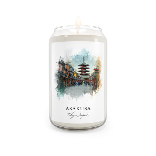 Asakusa, Tokyo, Japan scented soy candle