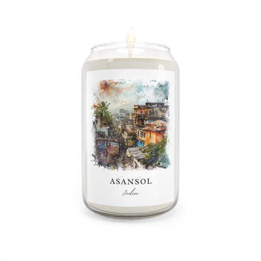 Asansol, India scented soy candle