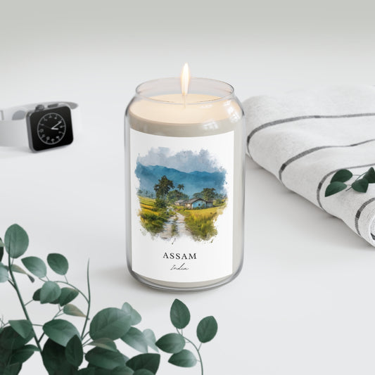 Assam, India scented soy candle