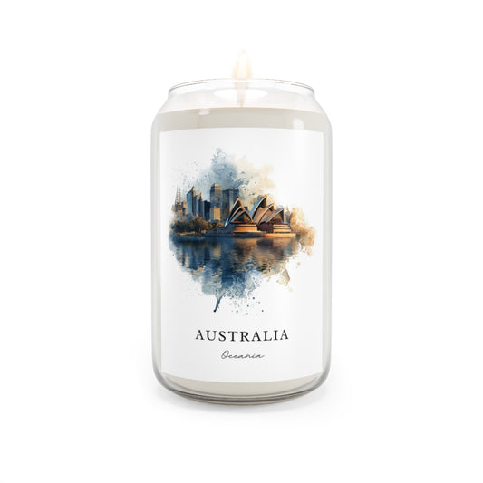 Australia, Oceania scented soy candle