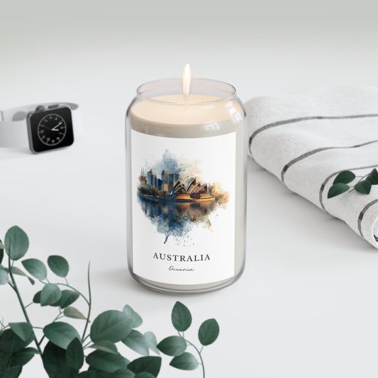 Australia, Oceania scented soy candle