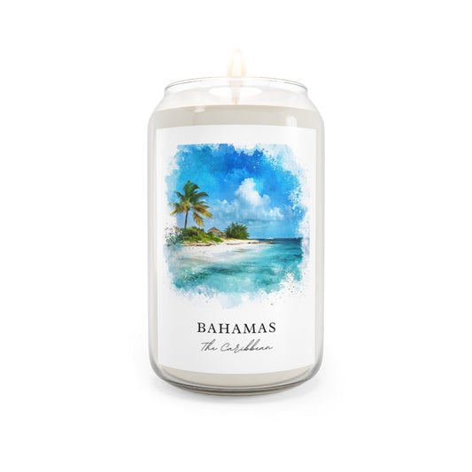 Bahamas, The Caribbean scented soy candle