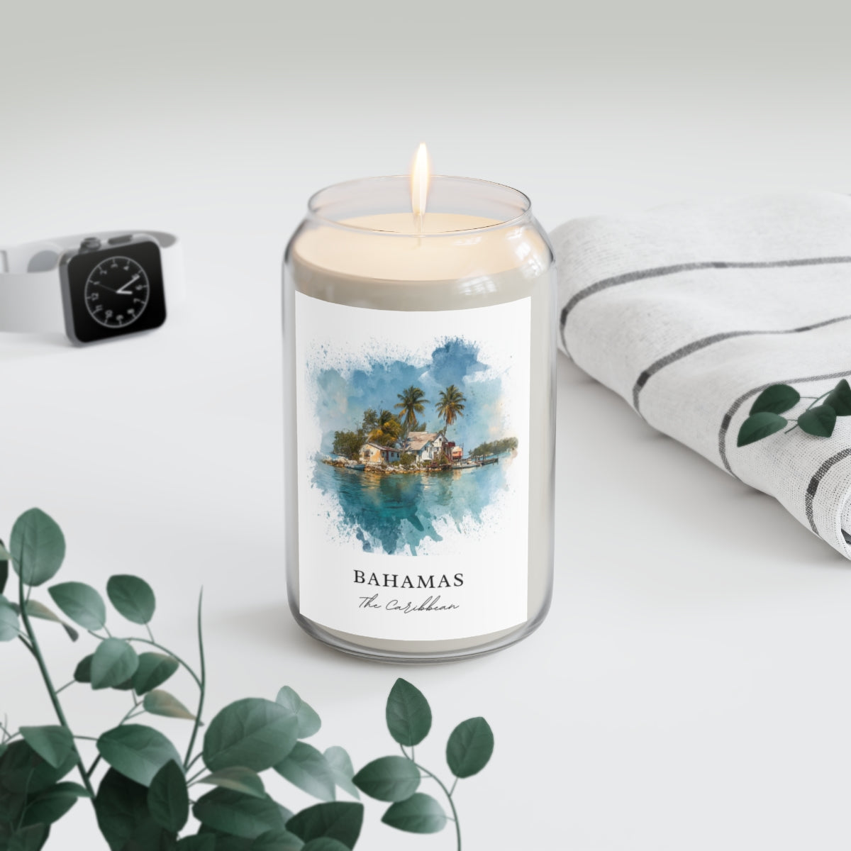 Bahamas, The Caribbean scented soy candle