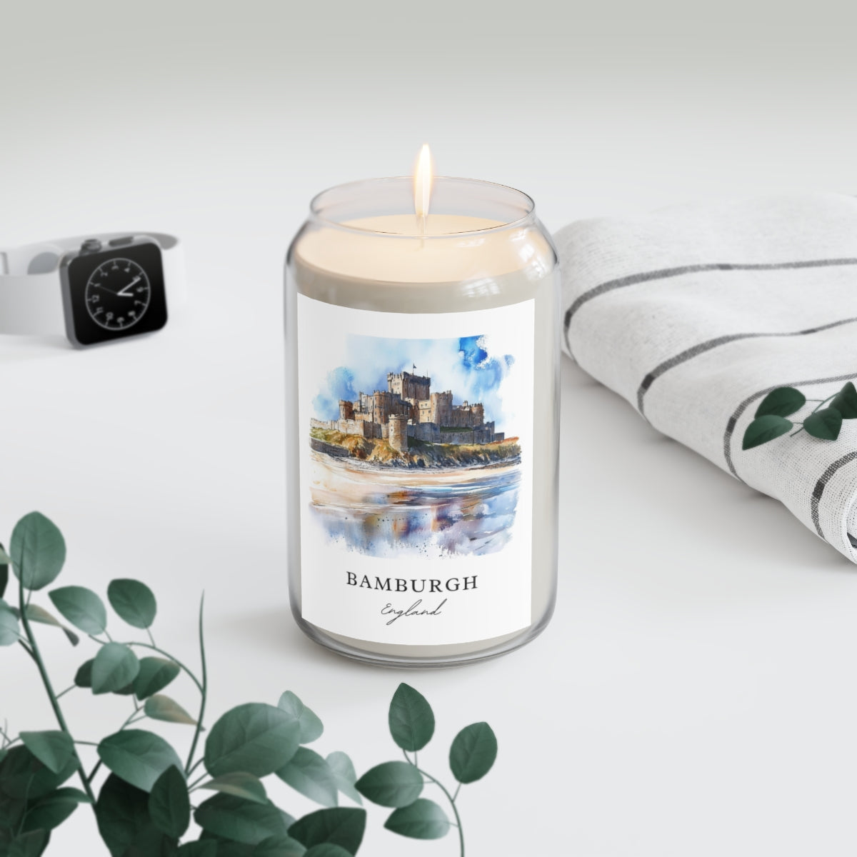 Bamburgh, England scented soy candle