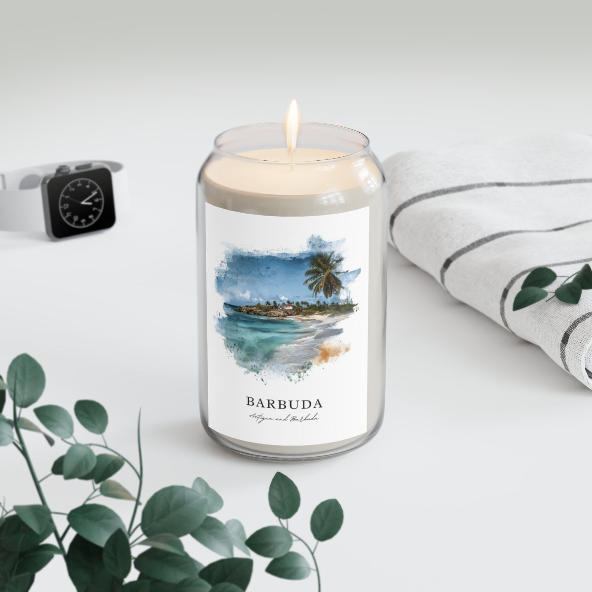 Barbuda, Antigua and Barbuda scented soy candle
