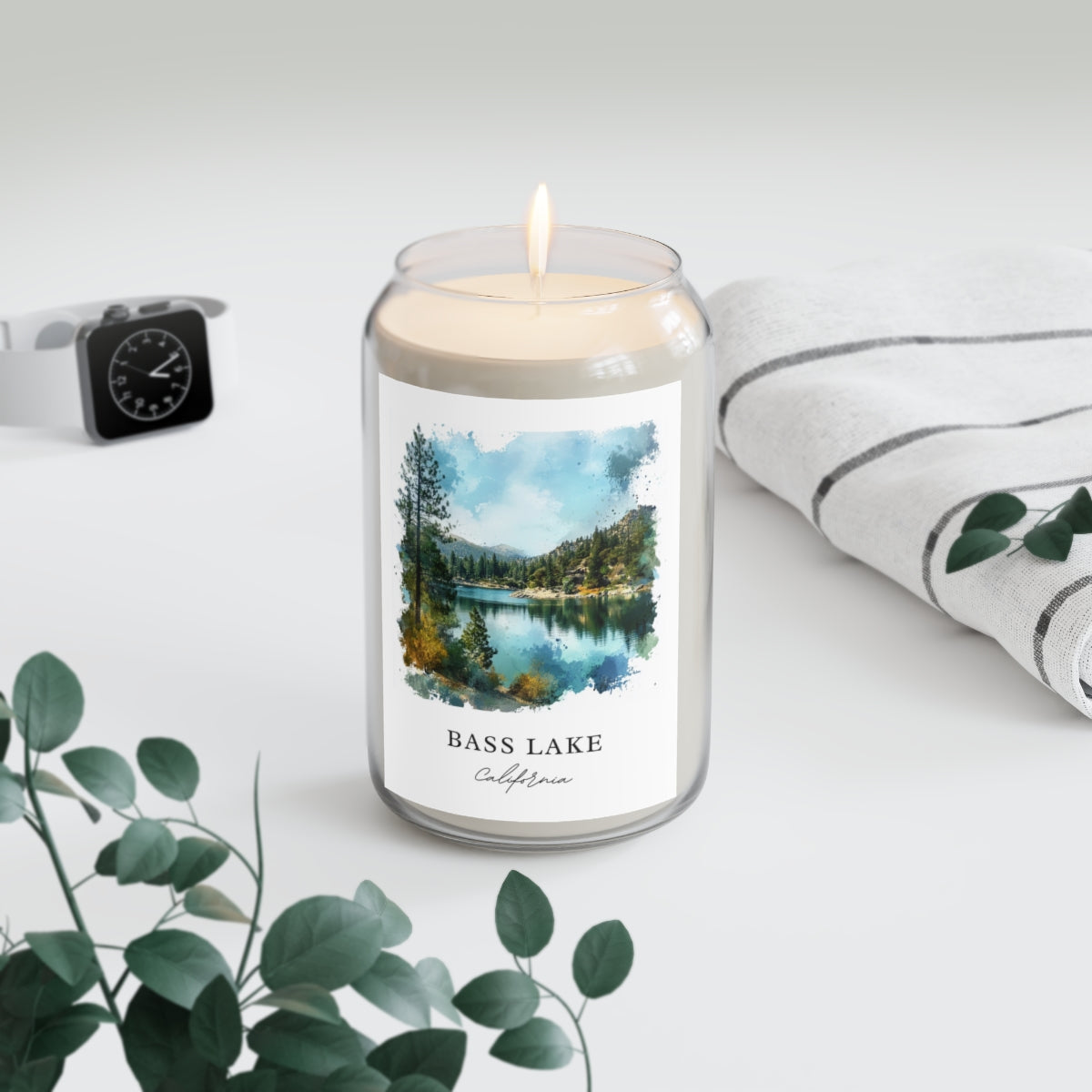 Bass Lake, California scented soy candle