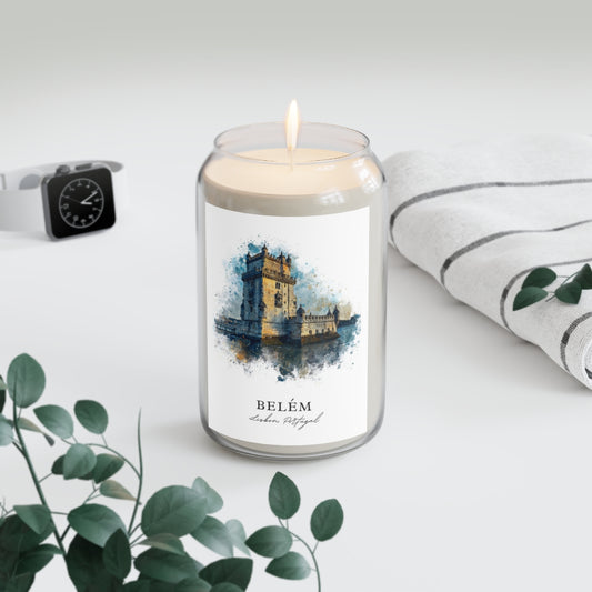 Belém, Lisbon, Portugal scented soy candle