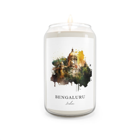 Bengaluru, India scented soy candle