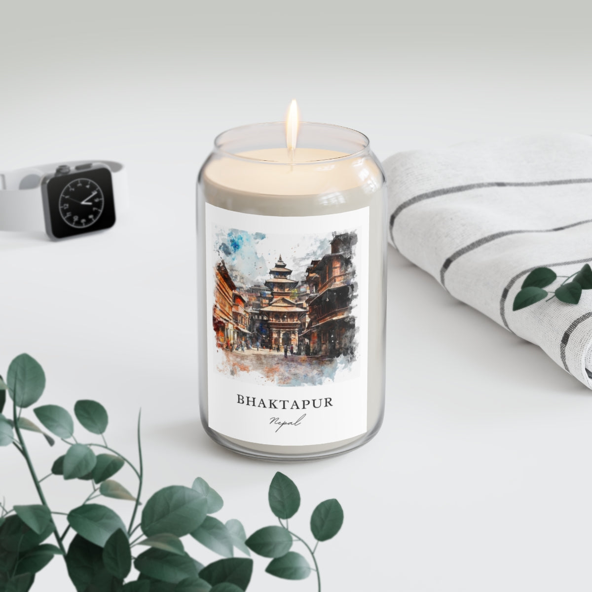 Bhaktapur, Nepal scented soy candle