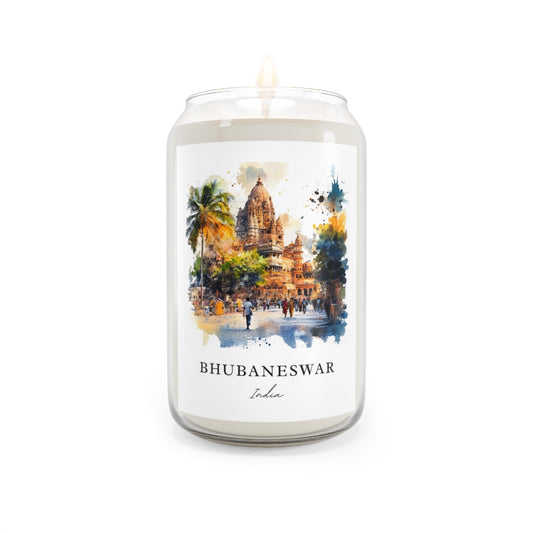 Bhubaneswar, India scented soy candle