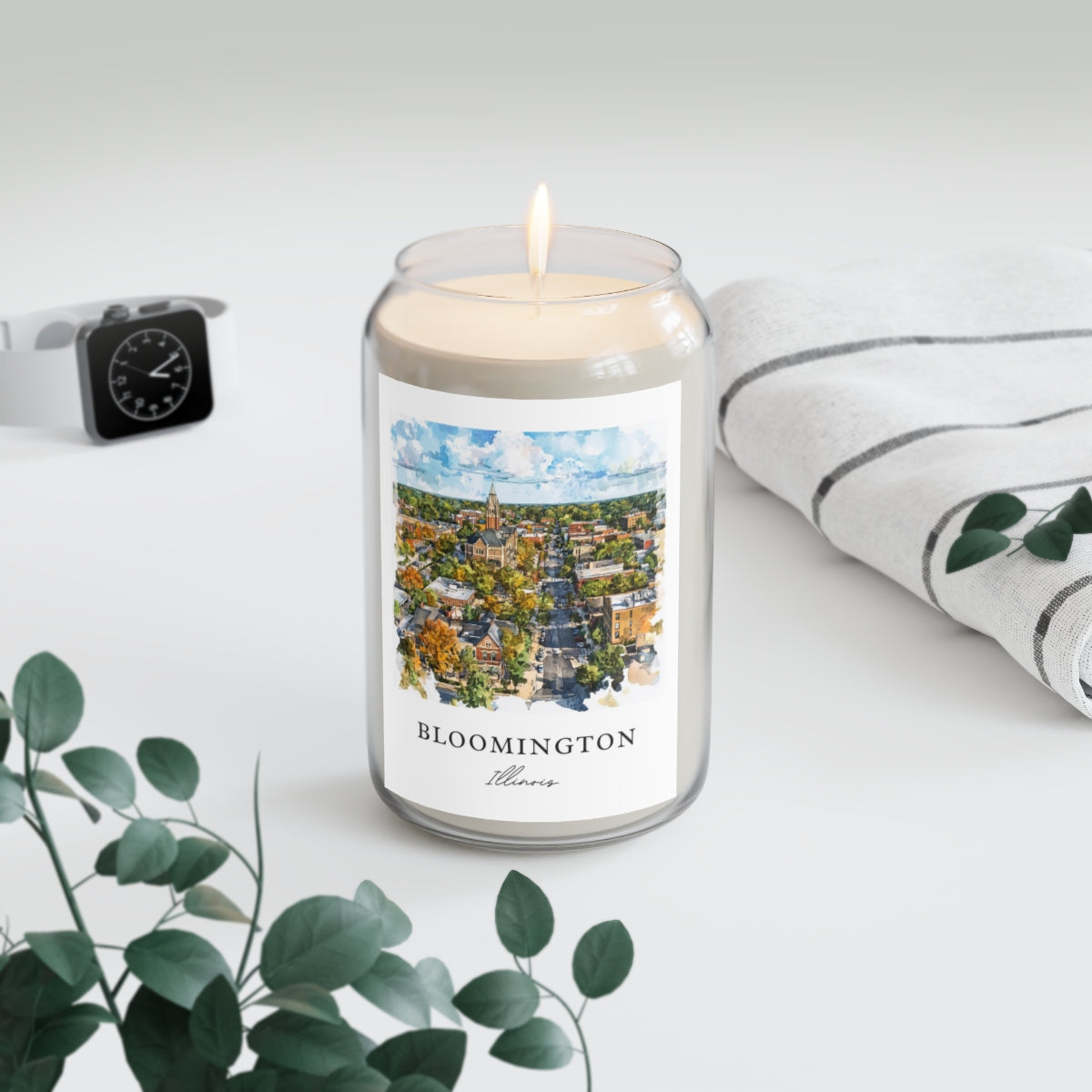 Bloomington, Illinois scented soy candle