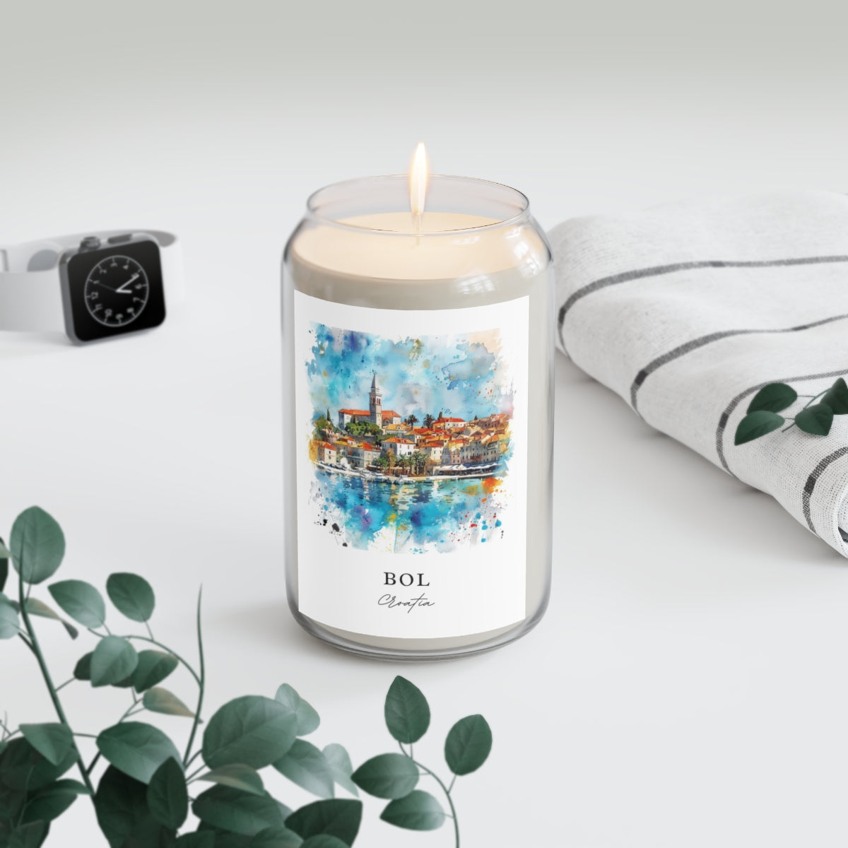 Bol, Croatia scented soy candle