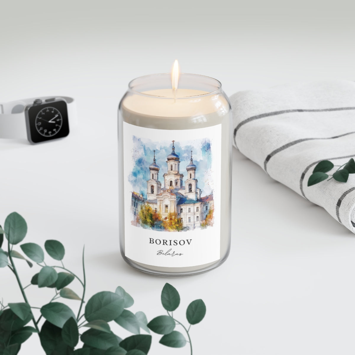 Borisov, Belarus scented soy candle