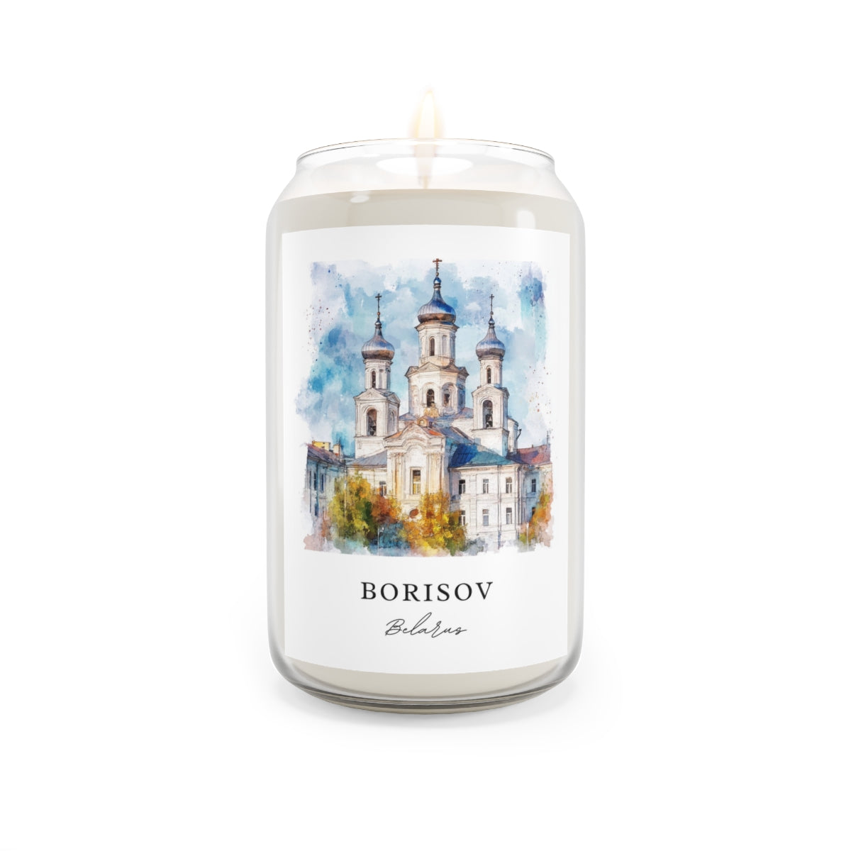 Borisov, Belarus scented soy candle