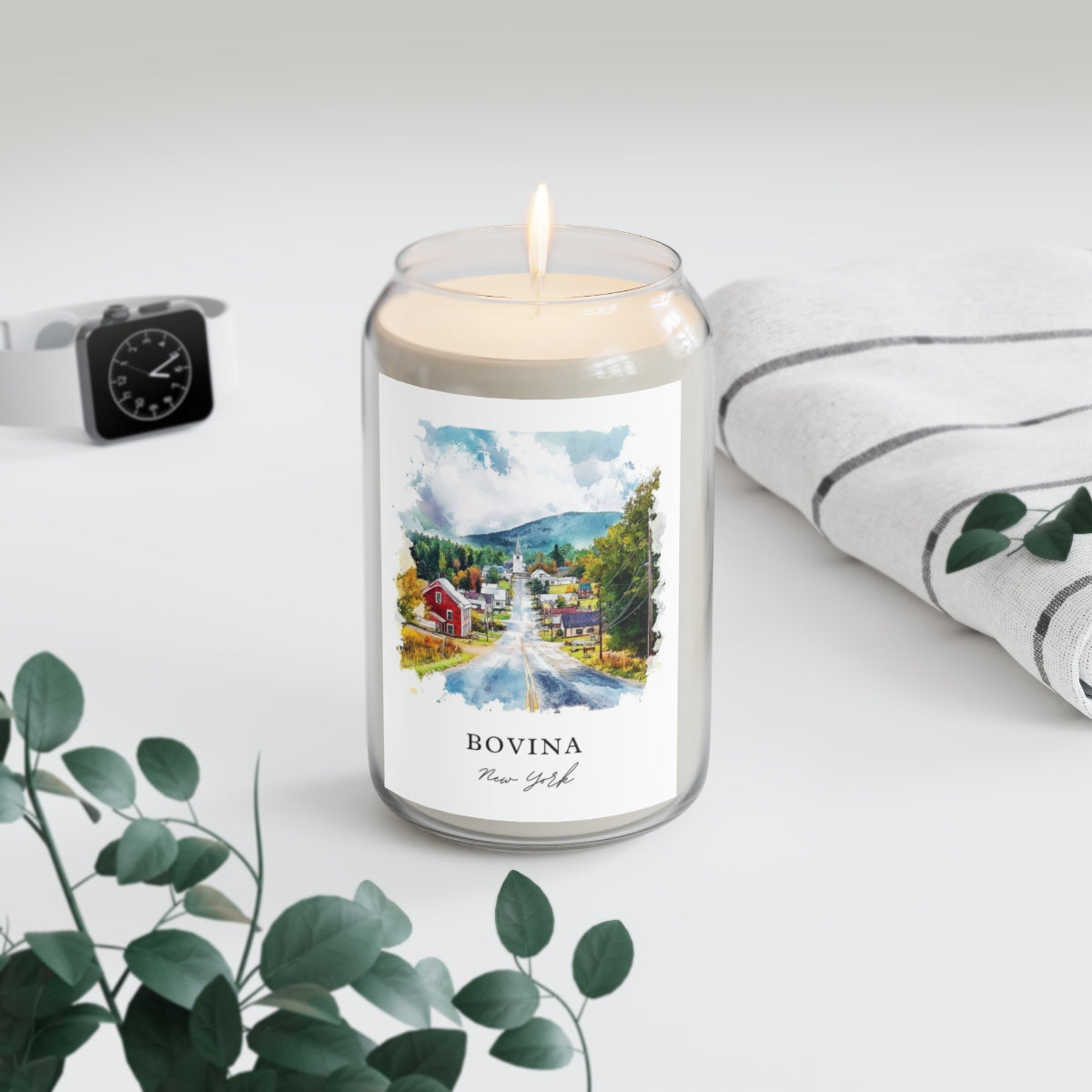Bovina, New York scented soy candle