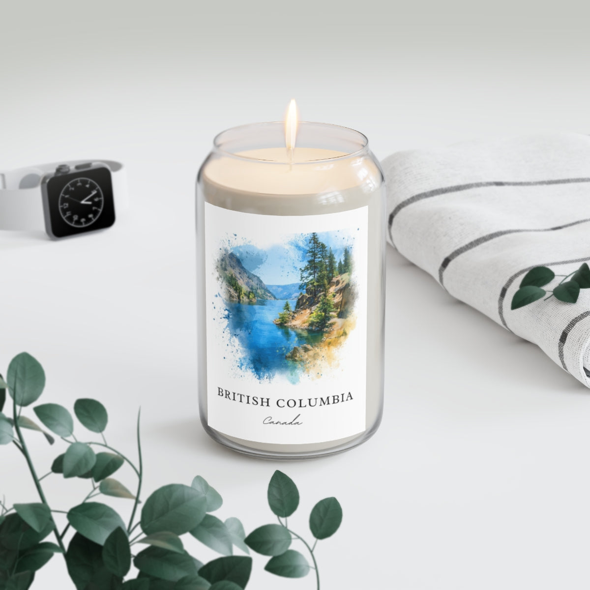 British Columbia, Canada scented soy candle