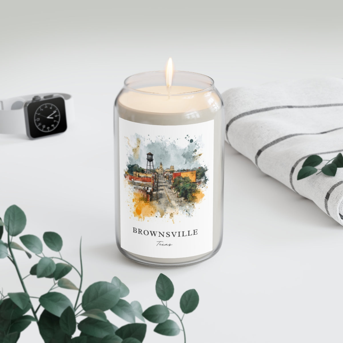 Brownsville, Texas scented soy candle