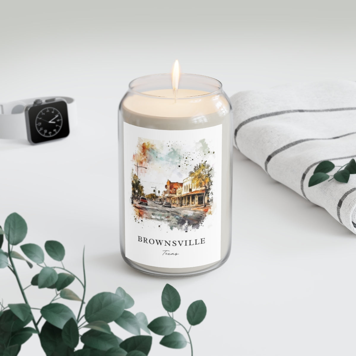 Brownsville, Texas scented soy candle