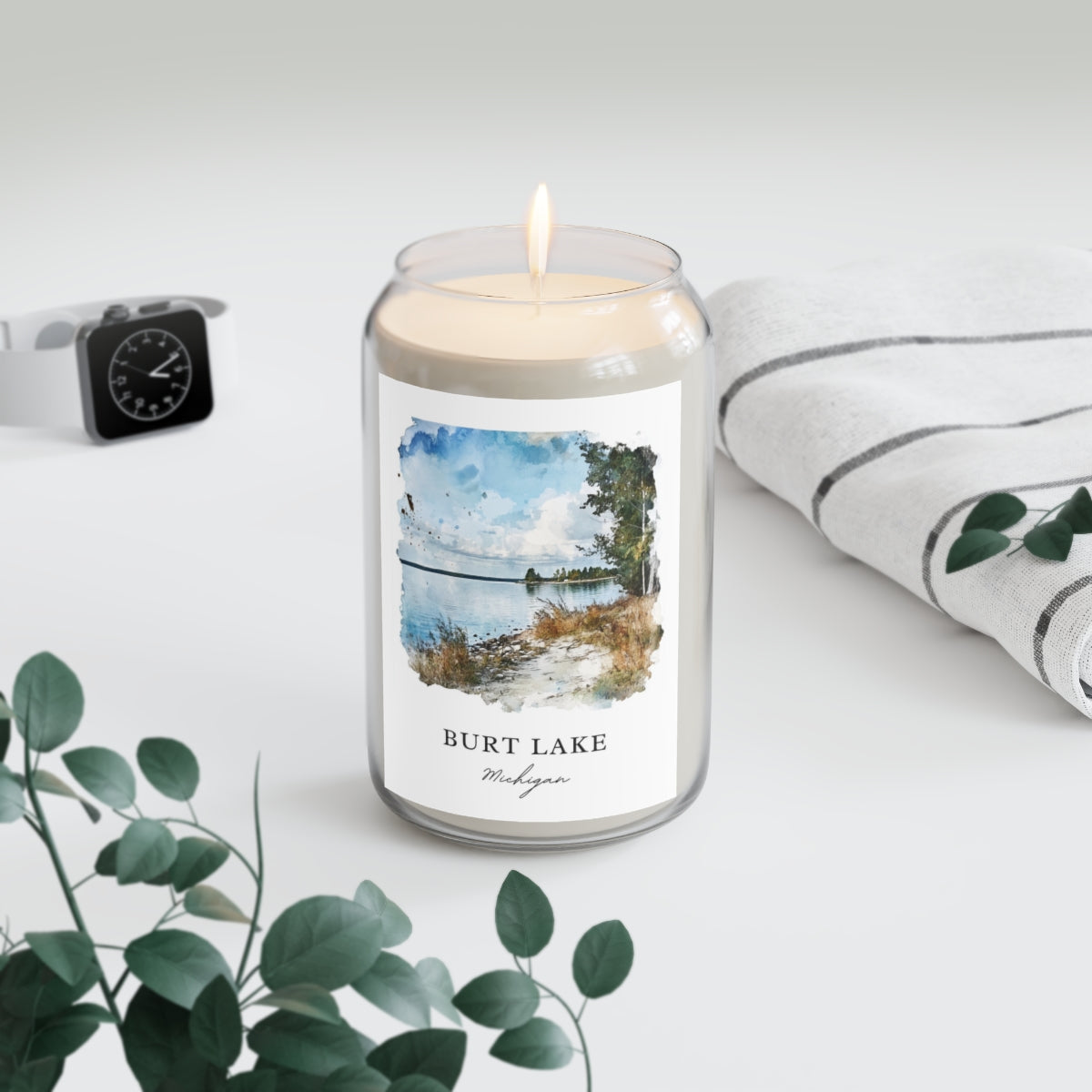 Burt Lake, Michigan scented soy candle