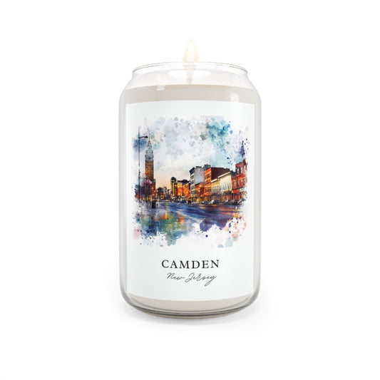 Camden, New Jersey scented soy candle