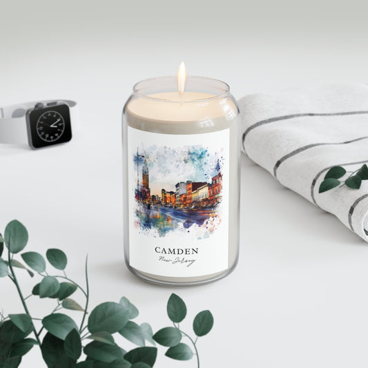 Camden, New Jersey scented soy candle