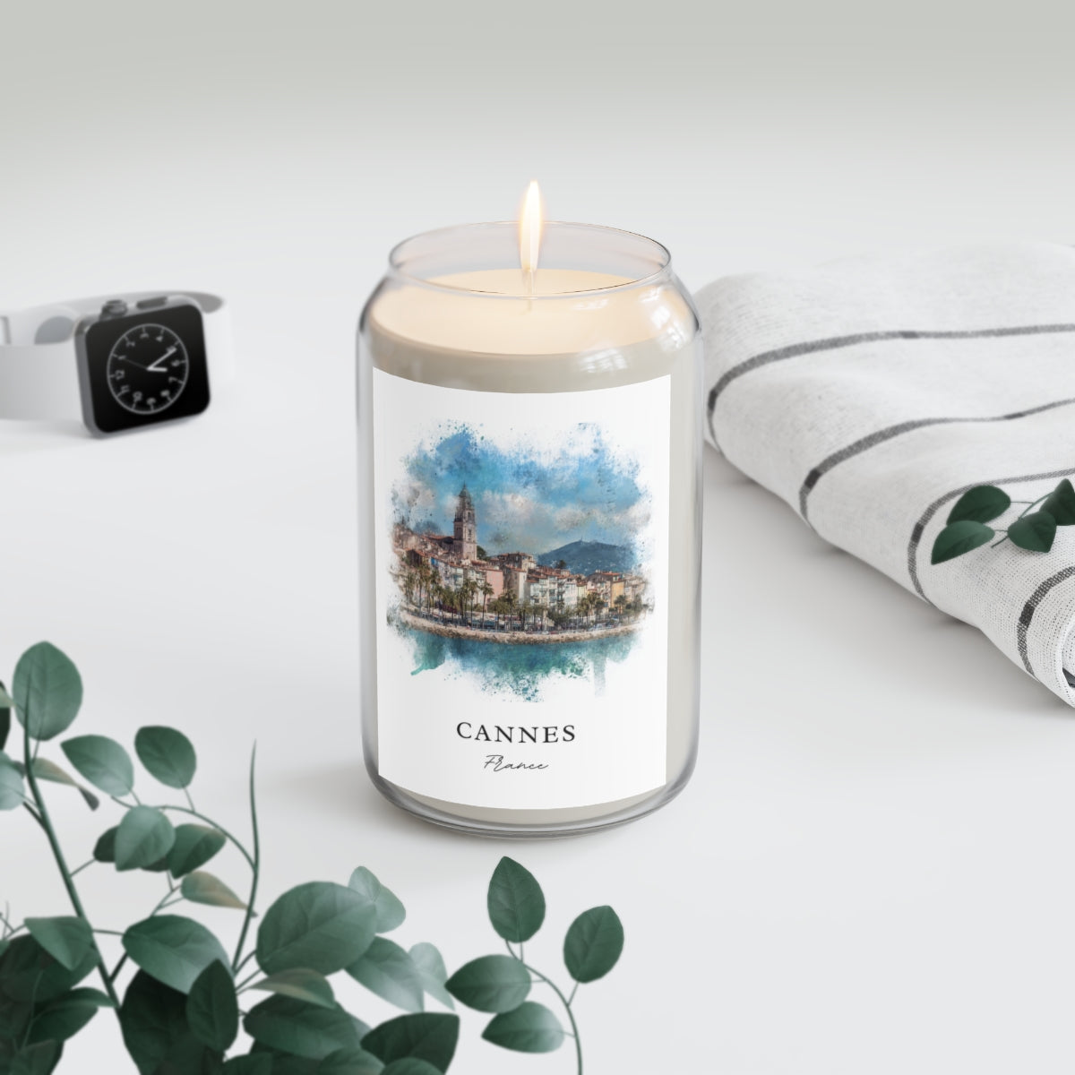 Cannes, France scented soy candle