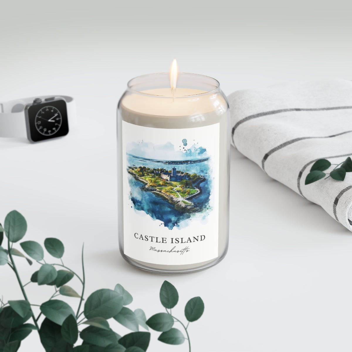 Castle Island, Massachusetts scented soy candle