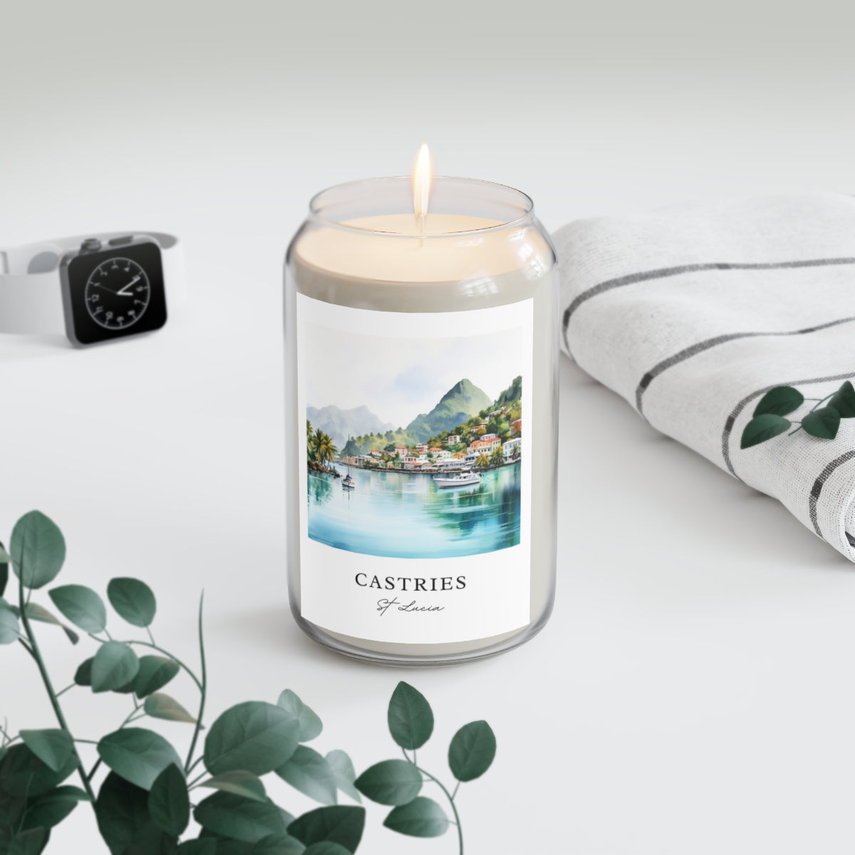 Castries, St Lucia scented soy candle