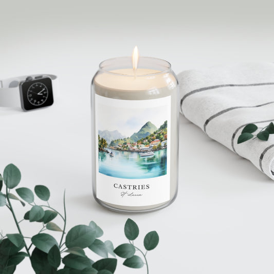 Castries, St Lucia scented soy candle
