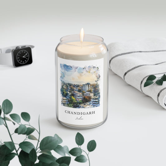 Chandigarh, India scented soy candle