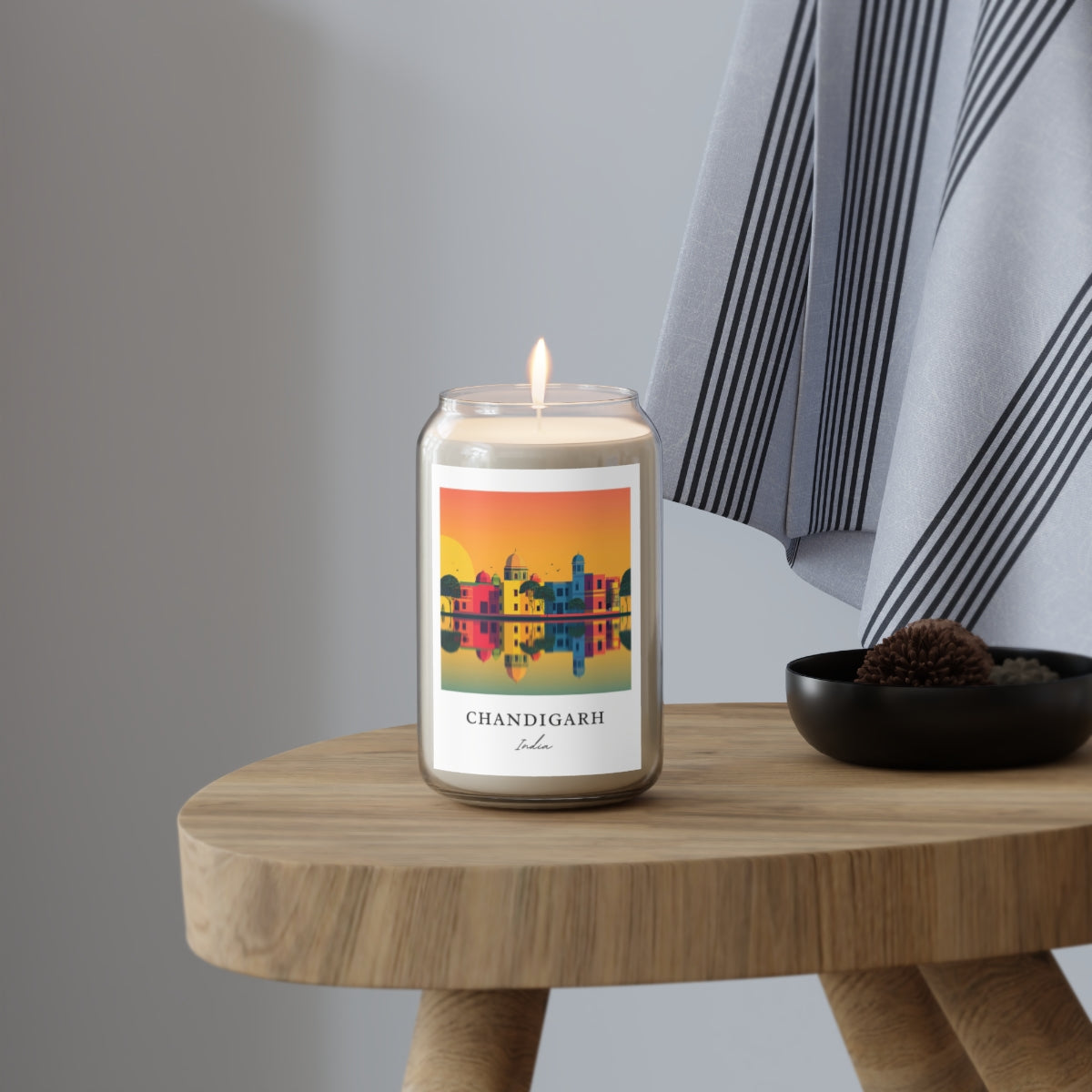 Chandigarh, India scented soy candle