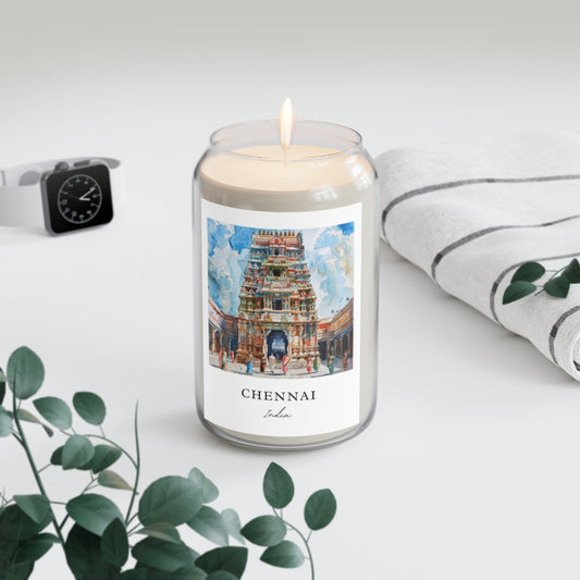 Chennai, India scented soy candle