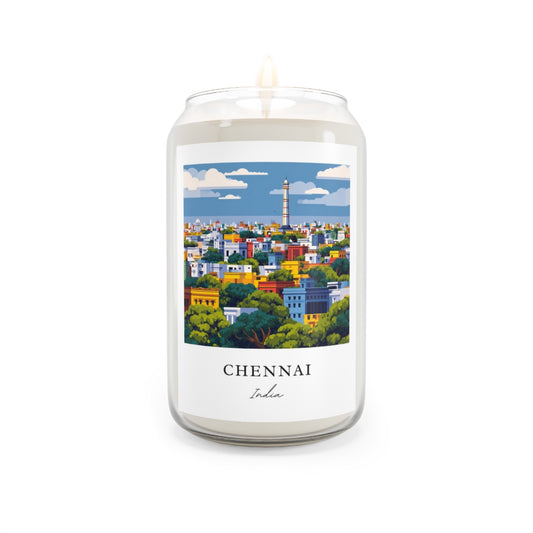 Chennai, India scented soy candle