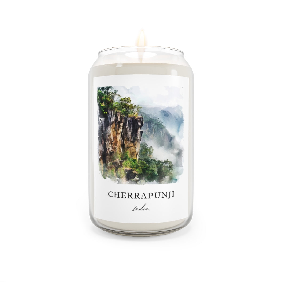 Cherrapunji, India scented soy candle
