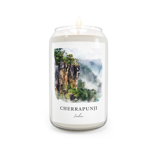 Cherrapunji, India scented soy candle