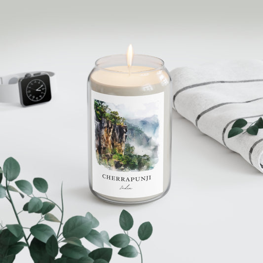 Cherrapunji, India scented soy candle