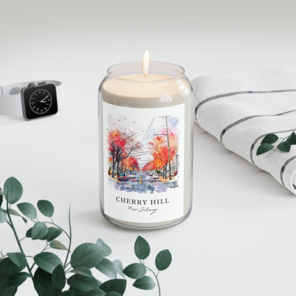 Cherry Hill, New Jersey scented soy candle