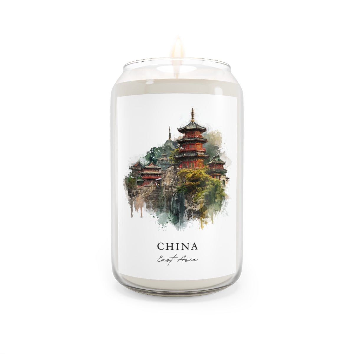 China, East Asia scented soy candle