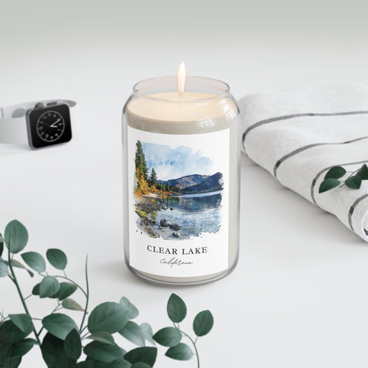 Clear Lake, California scented soy candle