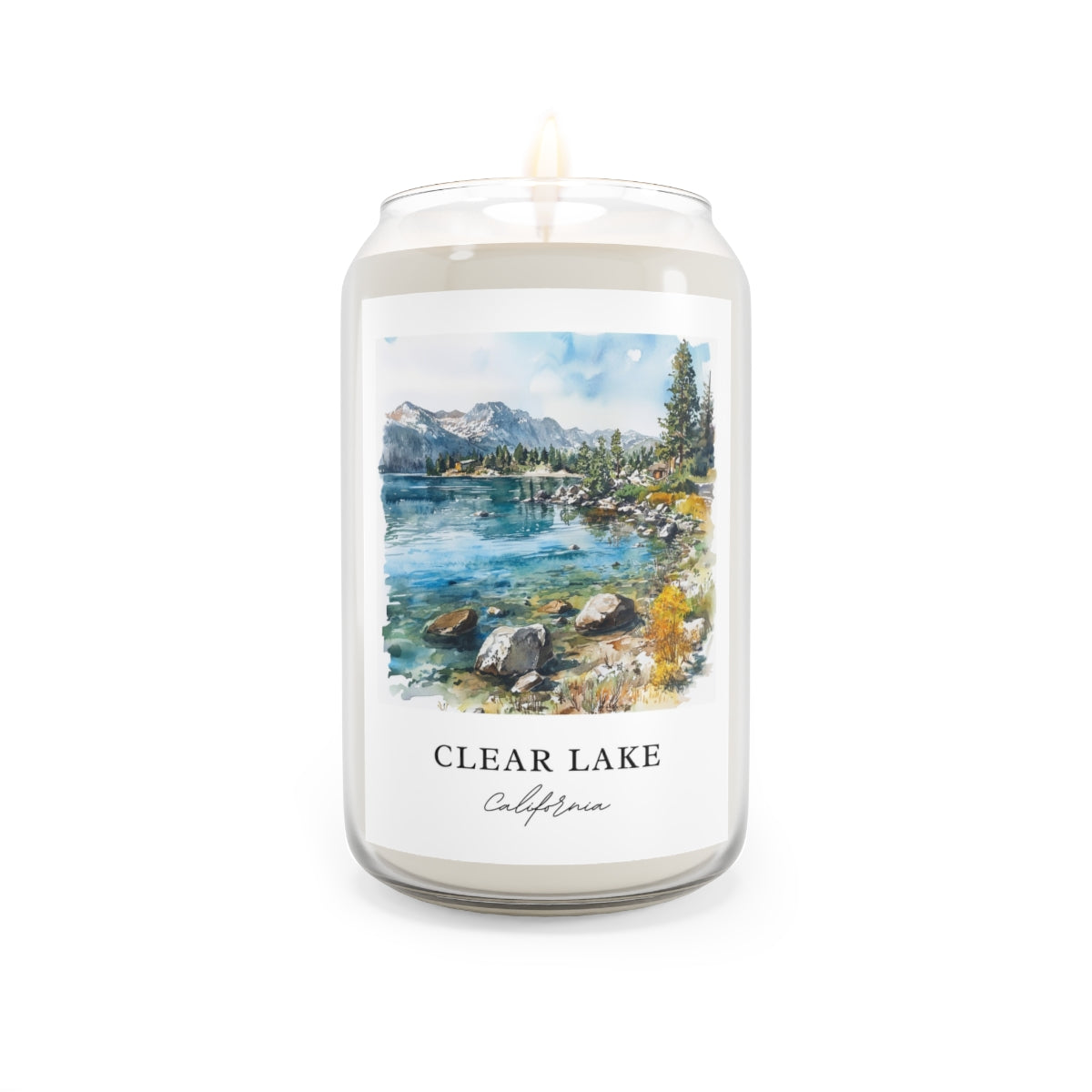 Clear Lake, California scented soy candle