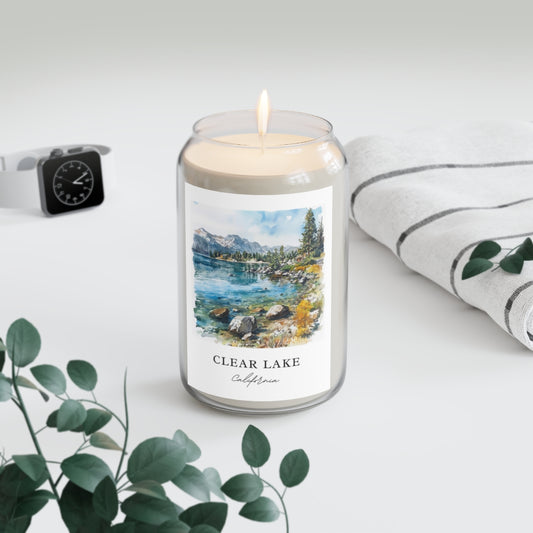 Clear Lake, California scented soy candle