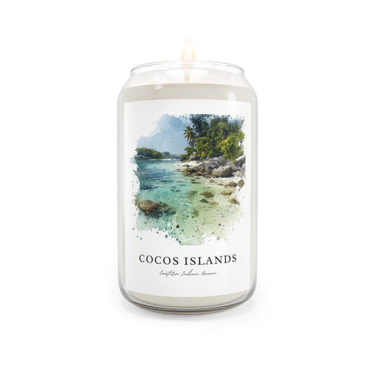 Cocos Islands, Eastern Indian Ocean scented soy candle